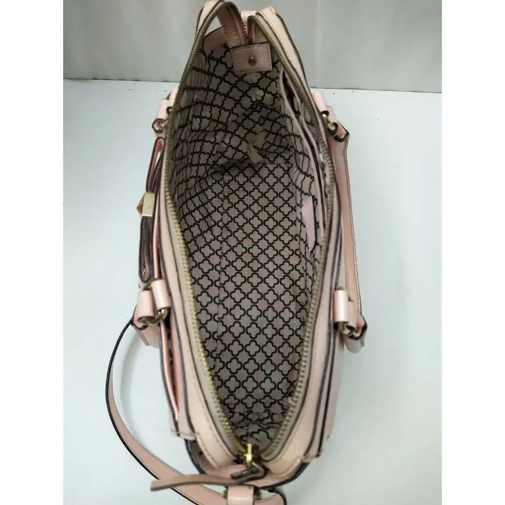 Kate Spade Court Jeanne Beacon Pink Leather Double Handles Satchel Bag